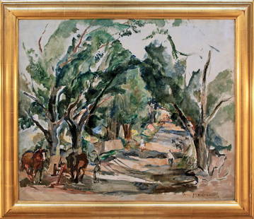 William Meyerowitz (1887-1981) Country Lane: William Meyerowitz (1887-1981) Country Lane oil on canvas, 25 x 30 in., signed l.r.