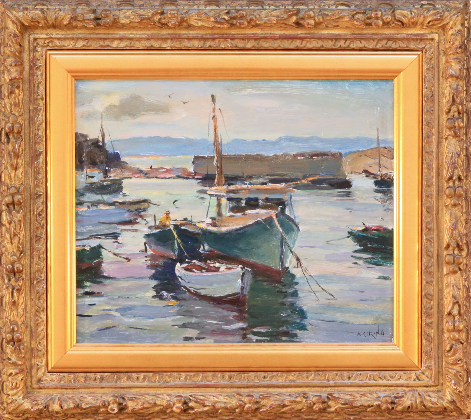 Antonio Cirino (1888-1983) Harbor Boats (1 of 3)