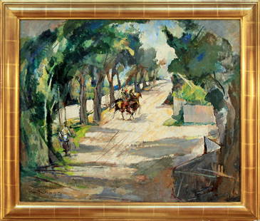 William Meyerowitz (1887-1981) Bridle Path: William Meyerowitz (1887-1981) Bridle Path oil on canvas, 25 x 30 in., signed l.l.