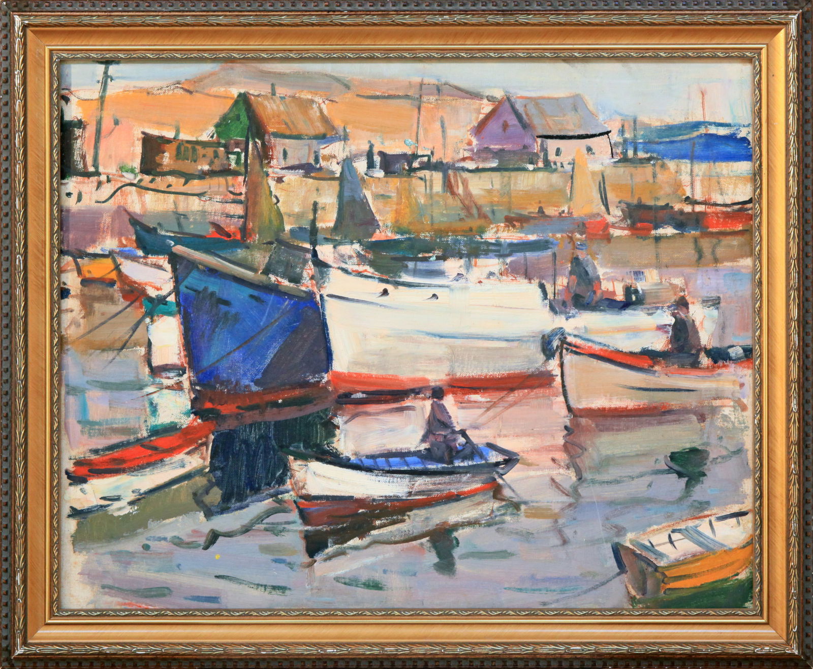 Carl W. Peters (1897-1980) Boats in Harbor (1 of 3)