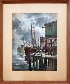 John C. Hare (1908-1978) Dockside