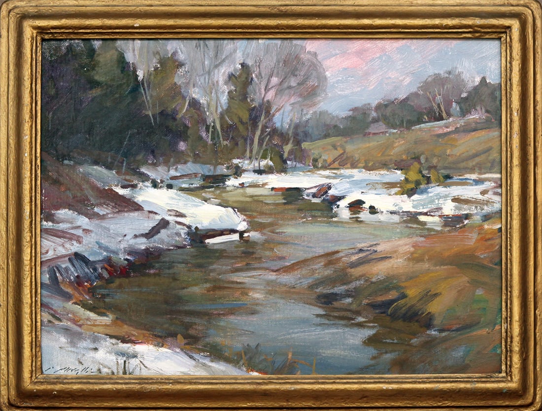 Charles Movalli (1945-2016) Winter Stream (1 of 1)