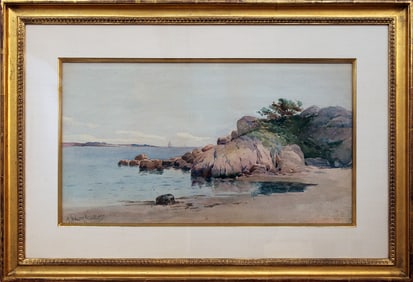 Melbourne Havelock Hardwick (1857-1916) Half Moon Beach, Gloucester Harbor