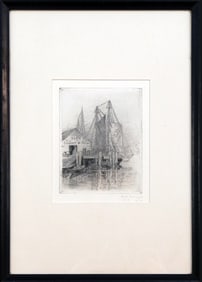 Augustus Buhler (1853-1920) Fish Shed, Rocky Neck