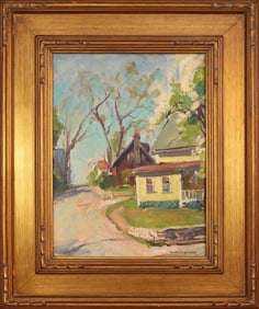 Emile Gruppé (1896-1978) Houses in Spring