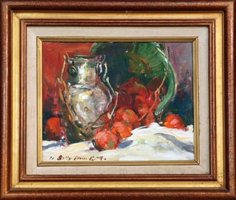 Charles Movalli (1945-2016) Still Life in Red and Silver