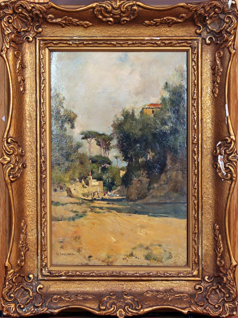 G. Casciaro (20th Cent.) A View in Tuscany (1 of 1)