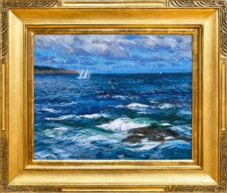 Gifford Beal (1879-1956) Leaving Rockport Harbor
