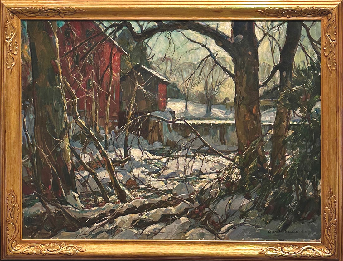 W. Lester Stevens (1888-1969) The Red Mill (1 of 3)