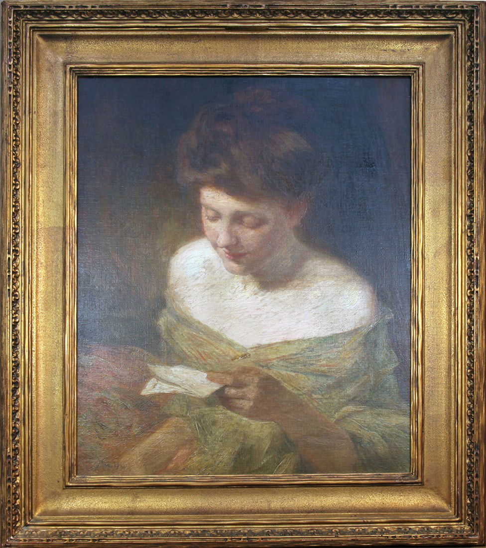 J. Alden Weir (1852-1919) Woman Reading a Letter (1 of 3)