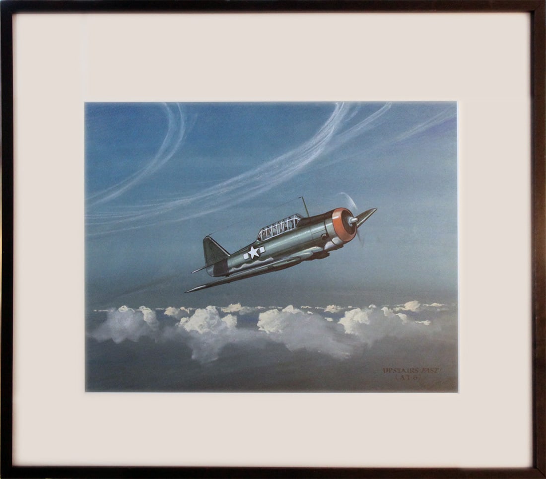 Eric Sloane (1905-1985) WWII Fighter Jets: Eric Sloane (1905-1985) WWII Fighter Jets pastel, 14.75 x 19.5 in., signed l.r. framed size: 24.5 x 28.75 x 1.25 in.