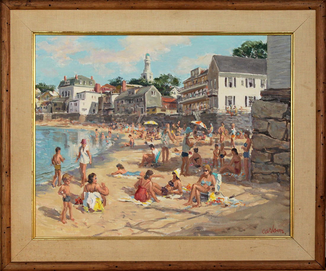 Sven Ohrvel Carlson (1911-2006) Front Beach - Rockport (1 of 1)