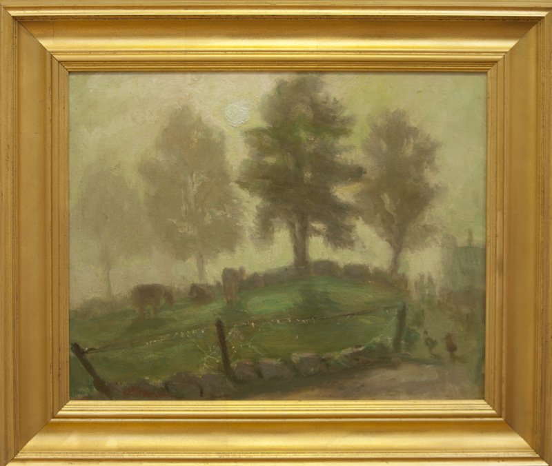 Joseph Rimini, "Misty Morning, Vermont": Artist: Joseph Rimini Title: Misty Morning, Vermont Dates: 1920-2000 Signed Medium: Oil On Canvas Size: 16x20
