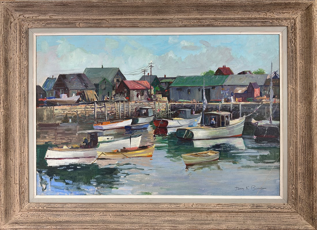 James King Bonnar (1883-1961) Rockport Lobster Boats (1 of 1)
