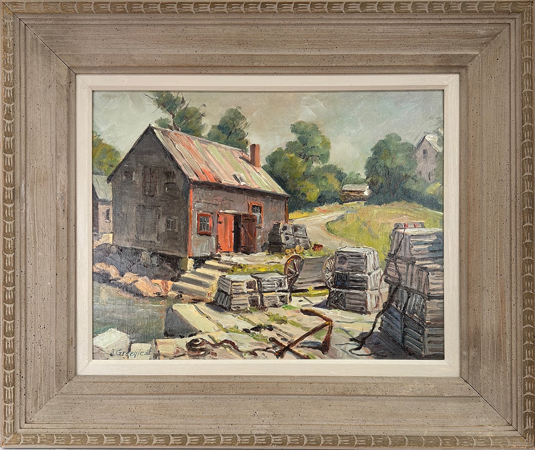 Jacob Greenleaf (1887-1968) Lobster Man's Haven (1 of 1)