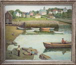 Emma Fordyce MacRae, "Boys on Harbour Rock - Cape Ann"
