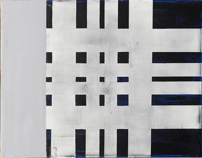 Richard Dunn (b. 1944), The Object of Art Indices 1-24 : Richard Dunn (b. 1944), The Object of Art Indices 1-24 #16 acrylic on canvas, inscribed verso with title and signed 'Richard Dunn U/F (The Object of Art Indices 1-24) #16 42 x 54 cm Charles Nodrum Gal