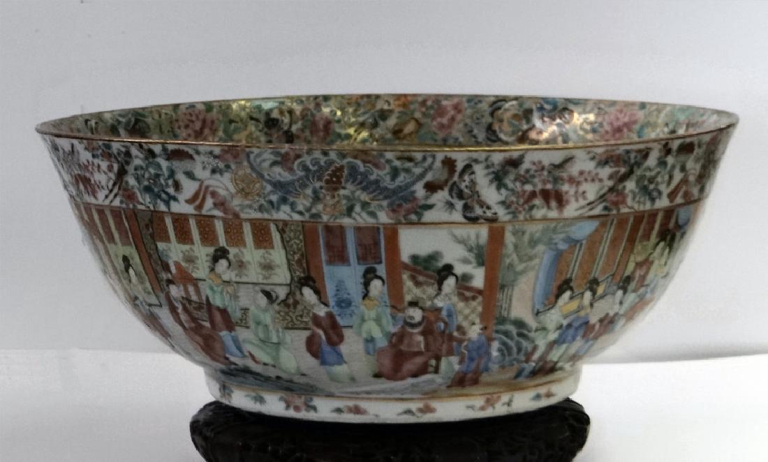 EXCEPT. ROSE MANDARIN CHINESE EXPORT PUNCH BOWL (1 of 13)