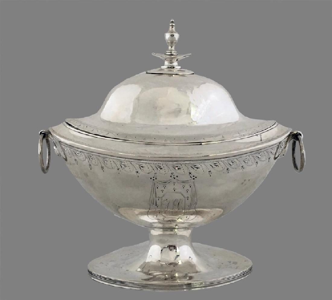 FEDERAL COIN SILVER SUGAR POT,  BASSETT & WARFORD (1 of 10)