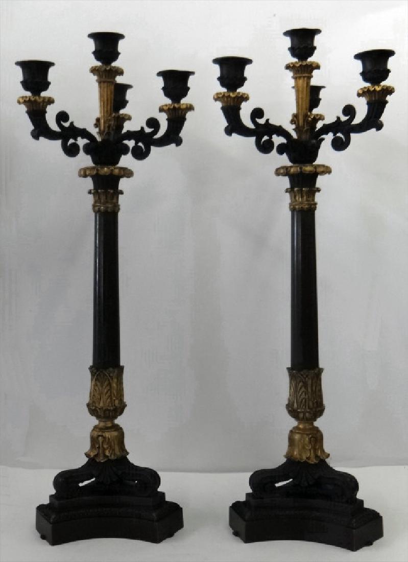 PR CLASSICAL BRONZE 4 LIGHT EMPIRE CANDELABRAS (1 of 9)