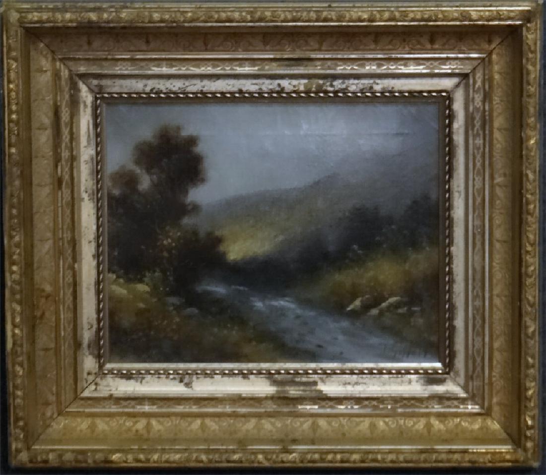 O/C RIVER LANDSCAPE SGND T. GIFFORT (?) (1 of 5)