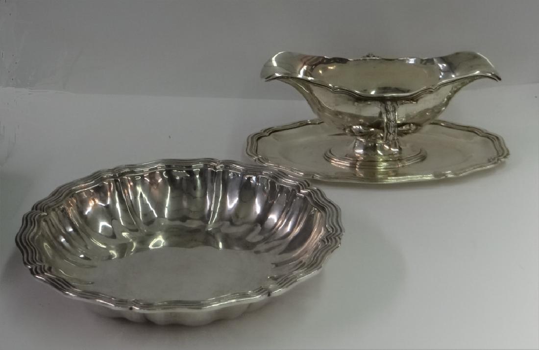 STERLING SILVER SAUCE BOAT & OPEN VEG DISH (1 of 7)