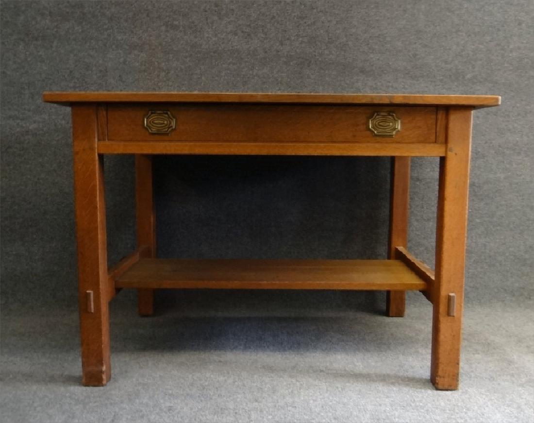 MISSION OAK ARTS & CRAFTS PERIOD DESK / LIBRARY (1 of 7)