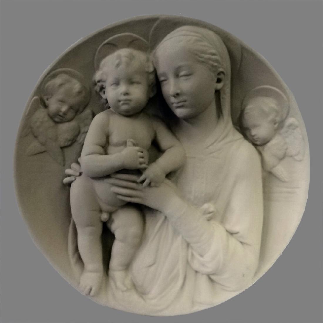 19THC. PLASTER RONDEL AFTER RAPHAEL (1 of 5)