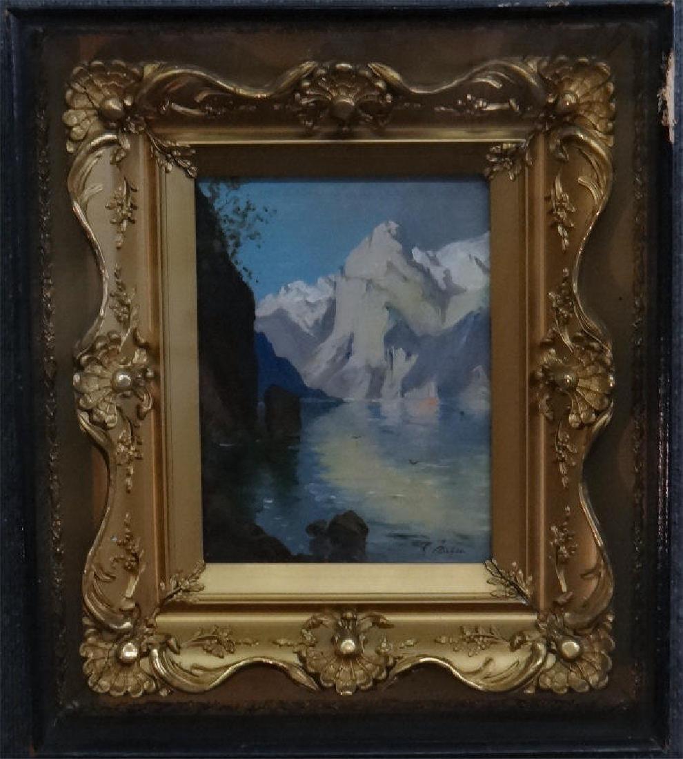 O/C "ALPINE LAKE SCENE" SGND S. BELSO ?? (1 of 5)