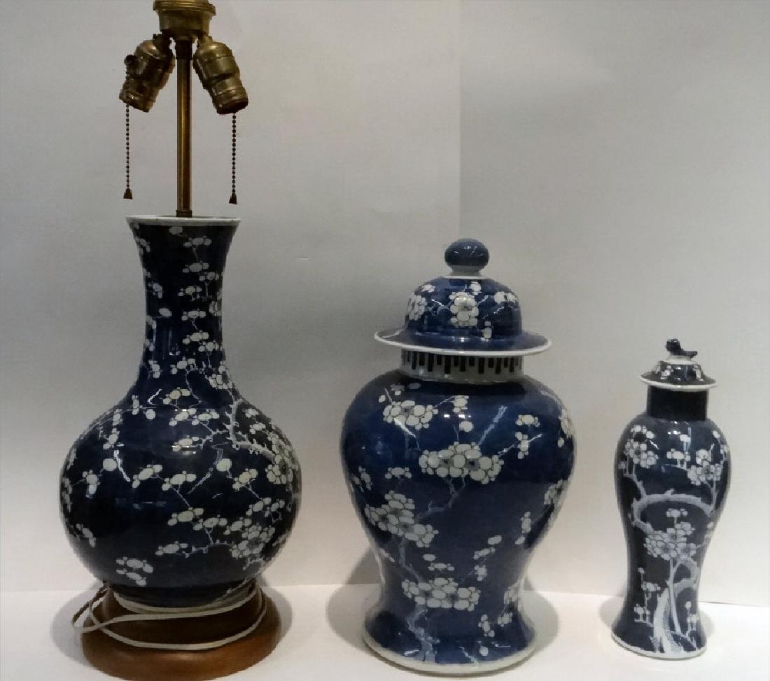 3 PCS. BLUE & WHITE ORIENTAL PORCELAIN (1 of 9)