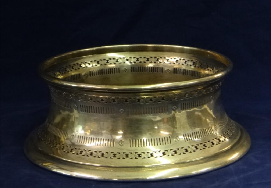 RARE STERLING SILV. WINE COASTER, JEROBOAM SIZE: RARE STERLING SILV. WINE COASTER, JEROBOAM SIZE 8 5/8" DIAM.