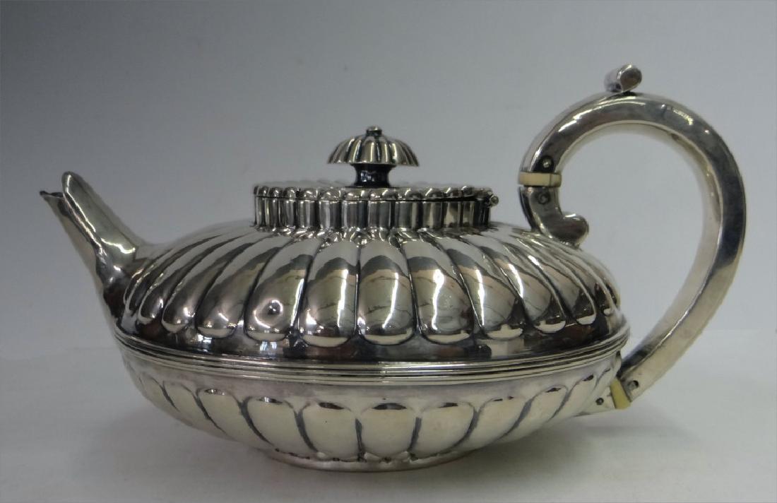 19THC. ENGLISH STERLING SILVER TEAPOT (1 of 7)