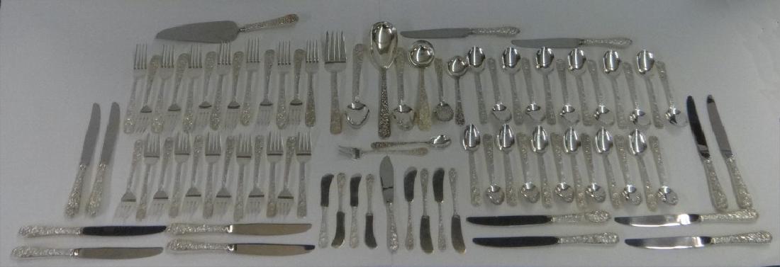 SET OF KIRK STERLING SILVER REPOUSSE  FLATWARE (1 of 7)