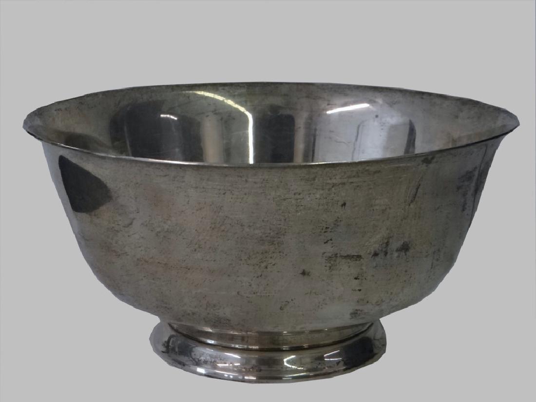 PAUL REVERE STYLE STERLING SILVER 10" FRUIT BOWL: PAUL REVERE STYLE STERLING SILVER 10" FRUIT BOWL BY REED & BARTON APPROX. 31.4 TROY OZ