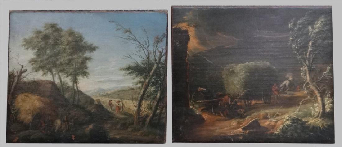 2 O/C UNFRAMED EUROPEAN LANDSCAPES IN THE MANNER (1 of 9)