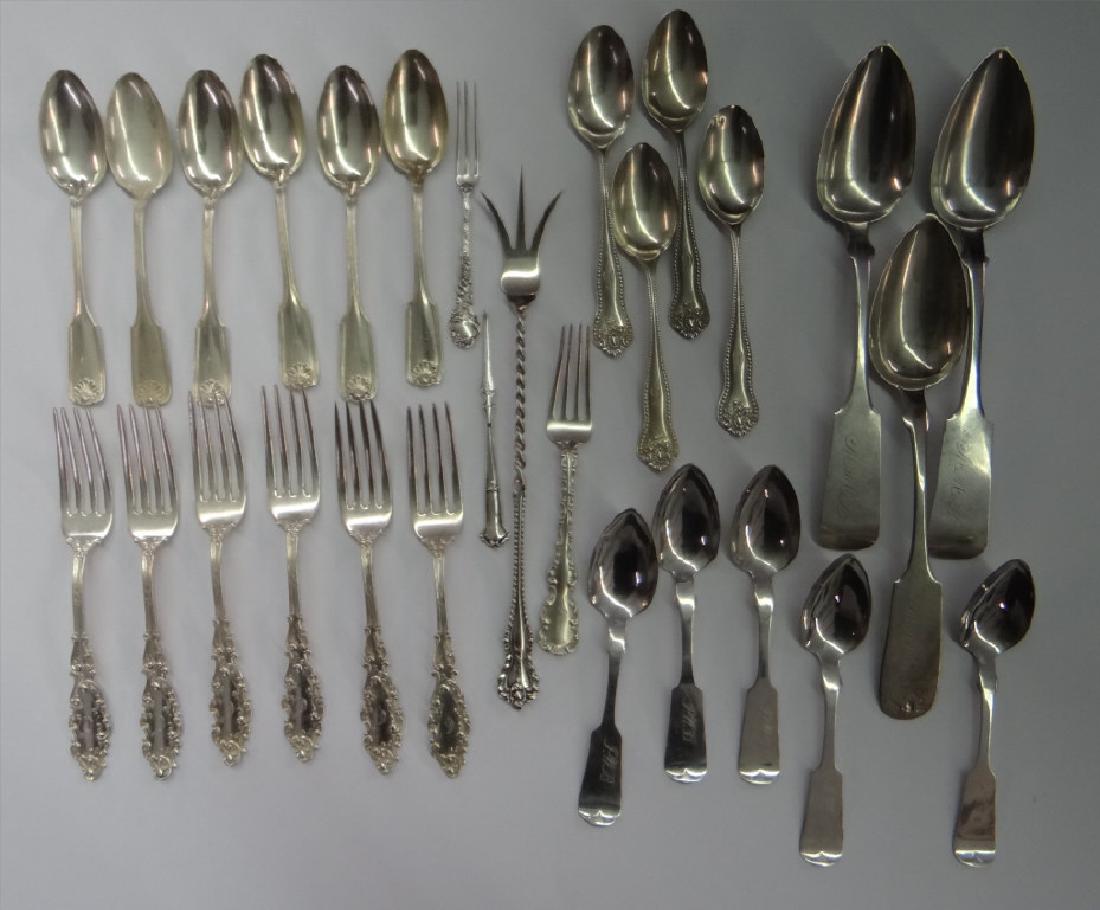 ASSORTED STERLING & COIN FLATWARE , VARIOUS (1 of 9)