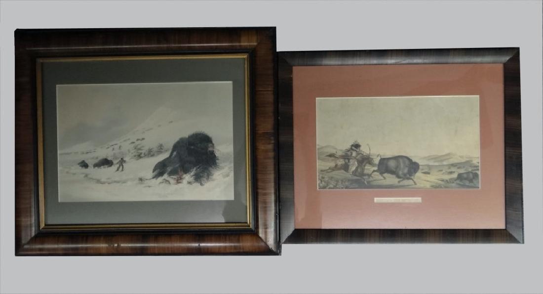 PR OF GEORGE CATLIN PRINTS "HUNTING THE BUFFALOE" (1 of 10)