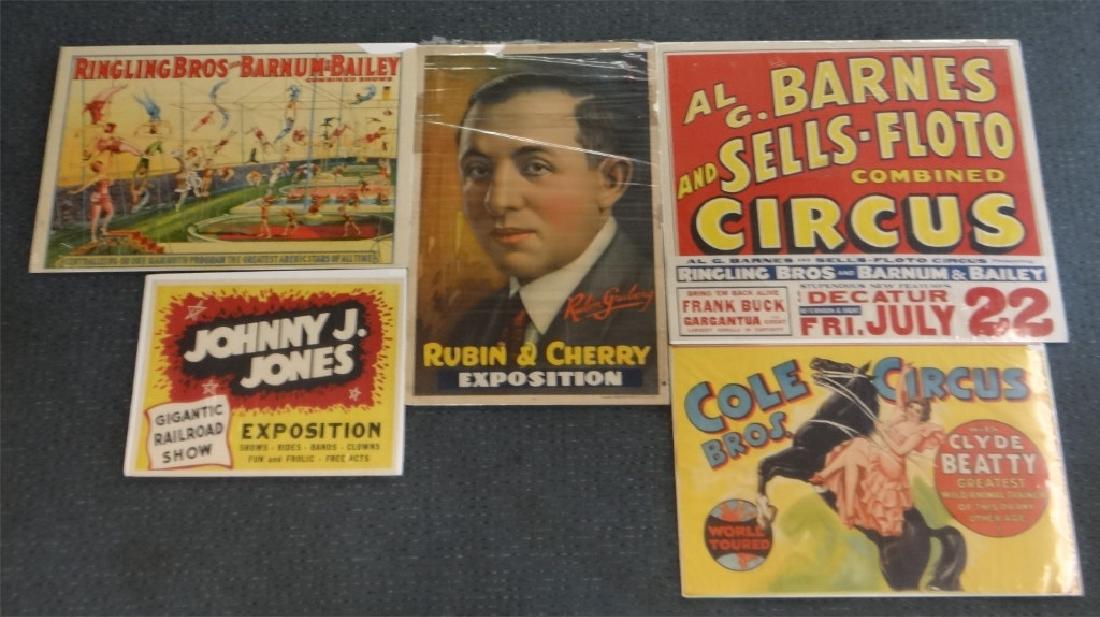 5 VINTAGE CIRCUS POSTERS: RINGLING BROS. & BARNUM (1 of 6)