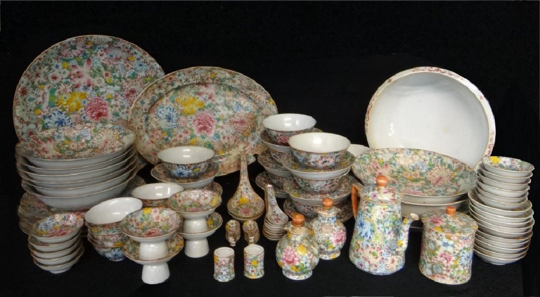 99 PCS. ORIENTAL HAND PAINTED MILIFIORE OR ROSE (1 of 9)