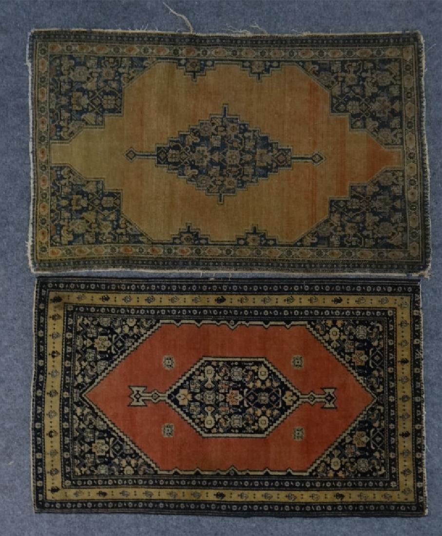 2 PERSIAN MATS: 38" X 23" & 37" X 22 1/2" (1 of 8)