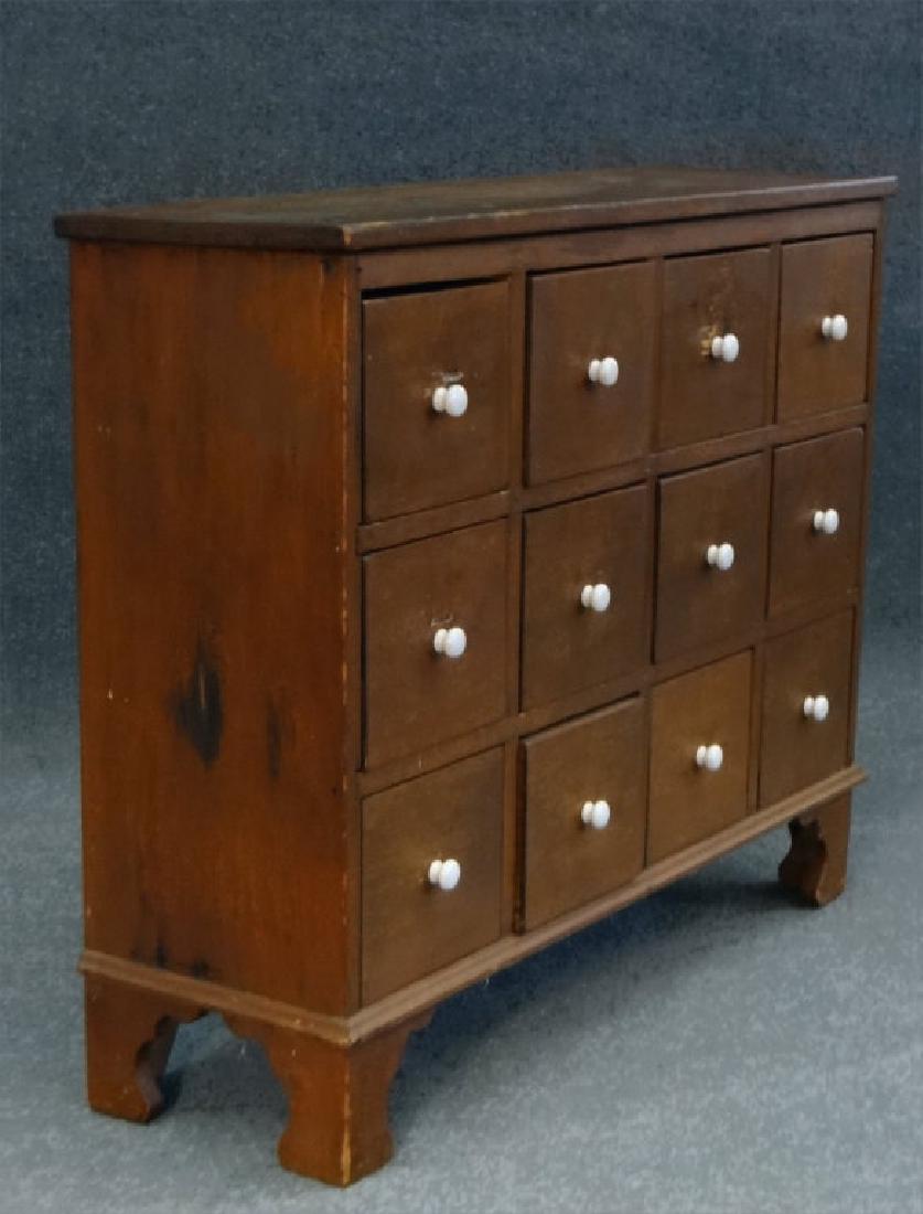 12 DRAWER 19THC. APOTHECARY CHEST (1 of 4)