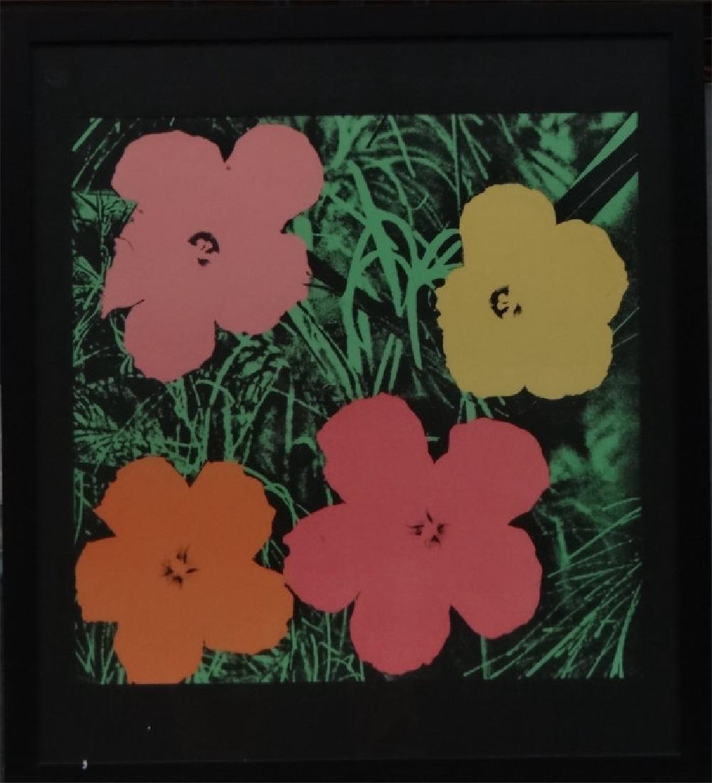 ANDY WARHOL POSTER , 1964 "FLOWERS" (1 of 3)