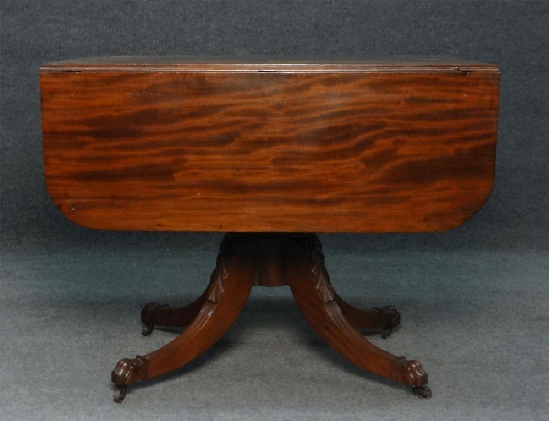 BREAKFAST TABLE ATTRIB. TO DUNCAN PHYFE, NYC: CLASSICAL C. 1820 (28 1/4" TALL X 35" DEEP X 26" WIDE CLOSED & 49 1/2" WIDE OPEN)