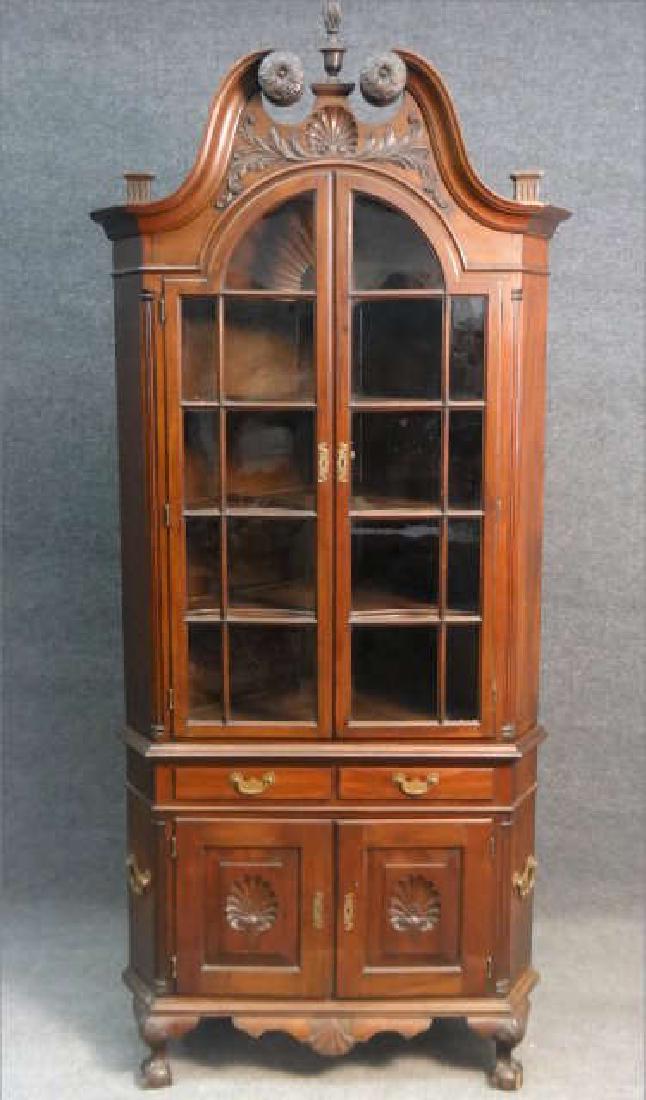 CENTENNIAL CHIPPENDALE REVIVAL CORNER CABINET, (1 of 7)