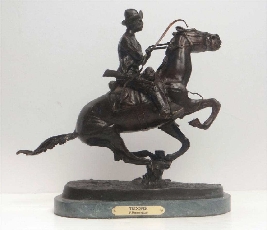 BRONZE "TROOPER" SGND FREDERIC REMINGTON (1 of 8)