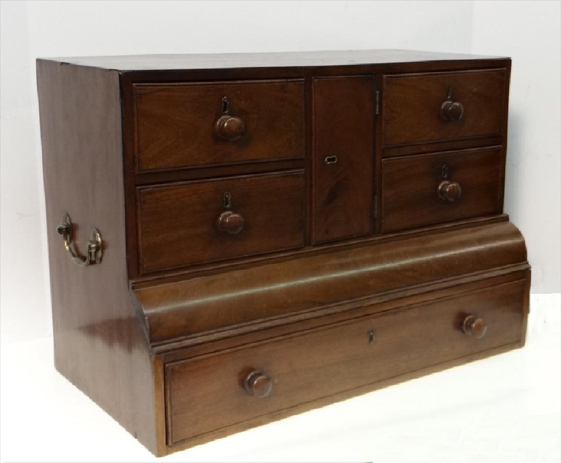 TABLE TOP ORGANIZER W/ DRAWERS & DOOR 19THC. ENG. (1 of 5)
