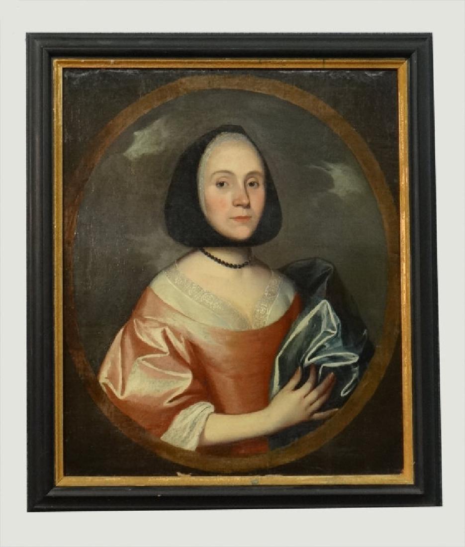 LATE 18THC. O/C PORTRAIT OF A YOUNG LADY (1 of 5)