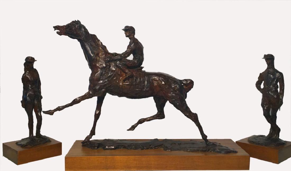 LEROY NEIMAN BRONZE 3 PC. HORSE RACING SUITE (1 of 15)