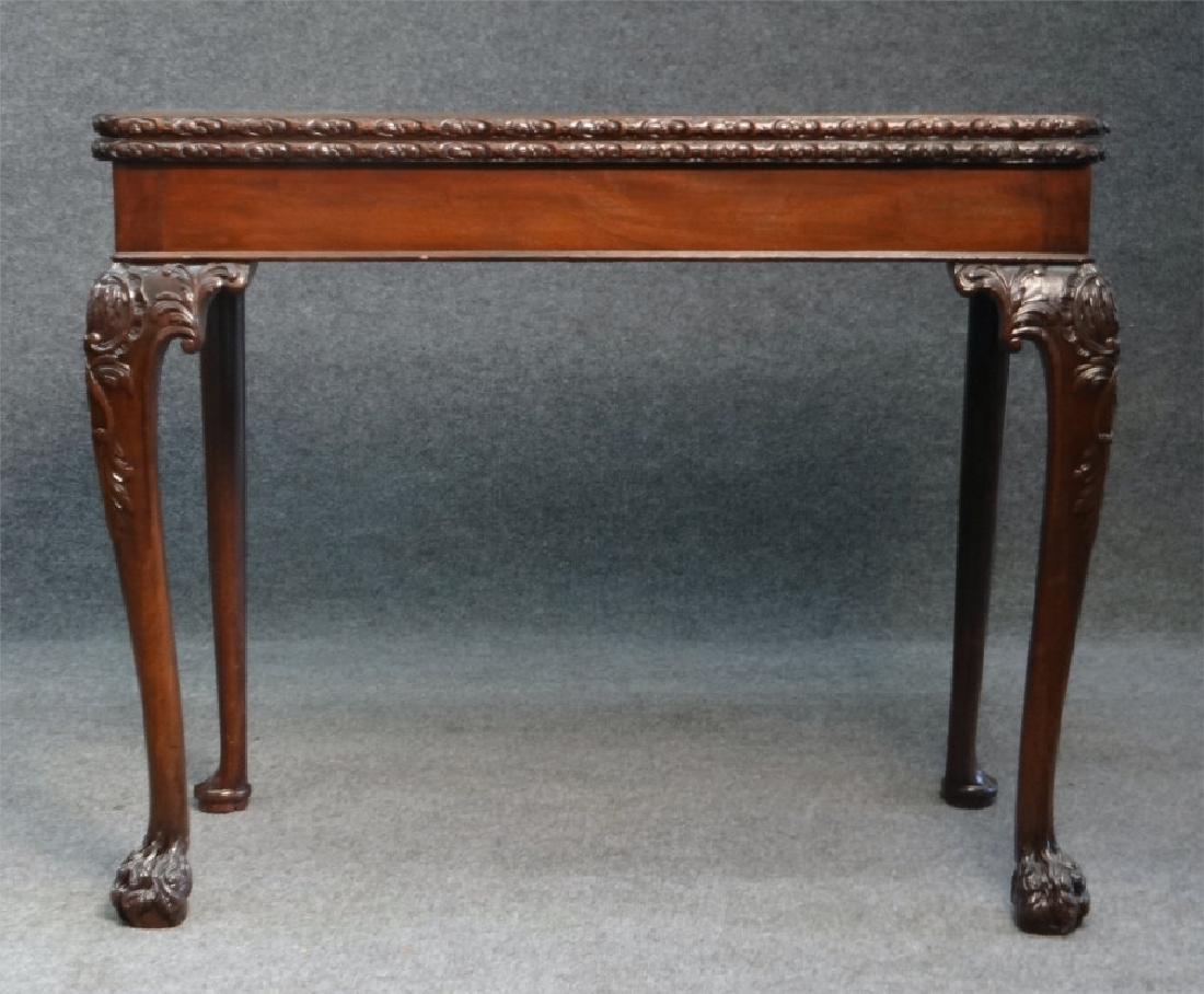 18THC. MAHOGANY CHIPPENDALE CARD TABLE (1 of 11)