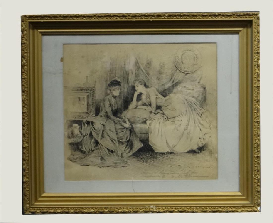 INK ON PAPER, CHARLES D. GIBSON DEDICATED TO: FREDERIC REMINGTON (STAINS & ABRASIONS )